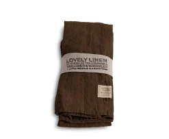 Lovely Linen Lovely Servett Linne Chocolate 4-pack