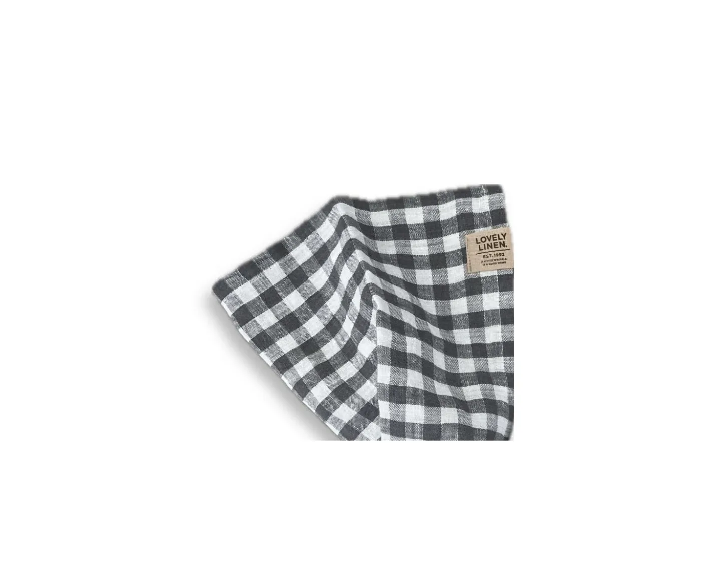 Lovely Linen Misty Duk Linne Square Dark Grey 145x380
