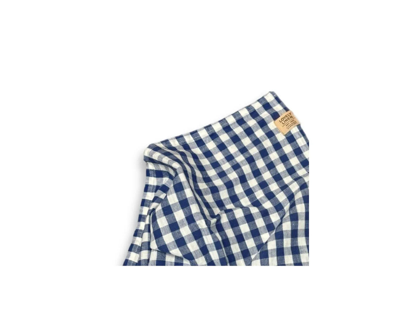 Lovely Linen Misty Duk Linne Square Denim Blue 145x380