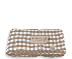 Lovely Linen Misty Duk Linne Square Almond 145x380