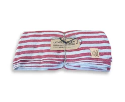 Lovely Linen Misty Duk Linne Edge Real Red 145x300