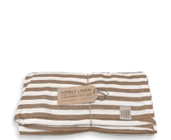 Lovely Linen Misty Duk Linne Edge Almond 145x380