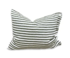Lovely Linen Misty Örngott Linne Edge Jeep Green 50x60