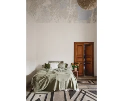 Lovely Linen Misty Örngott Linne Edge Jeep Green 50x60