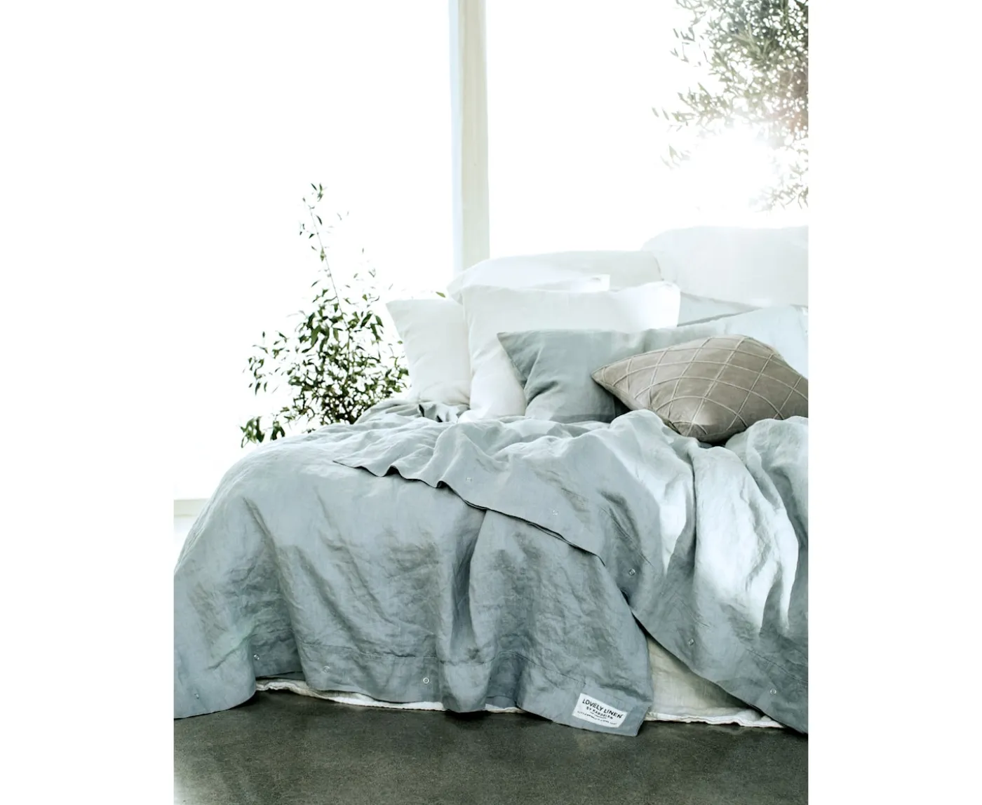 Lovely Linen Misty Örngott Linne Sky 50x60