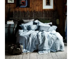 Lovely Linen Misty Örngott Linne Stripe Sky 50x60