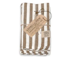 Lovely Linen Misty Servett Linne Edge Almond 45x45 4-pack