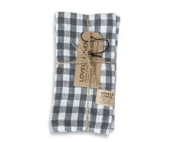Lovely Linen Misty Servett Linne Square Dark Grey 45X45 4-pack