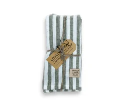 Lovely Linen Misty Servett Linne Edge Jeep Green 45x45 4-pack