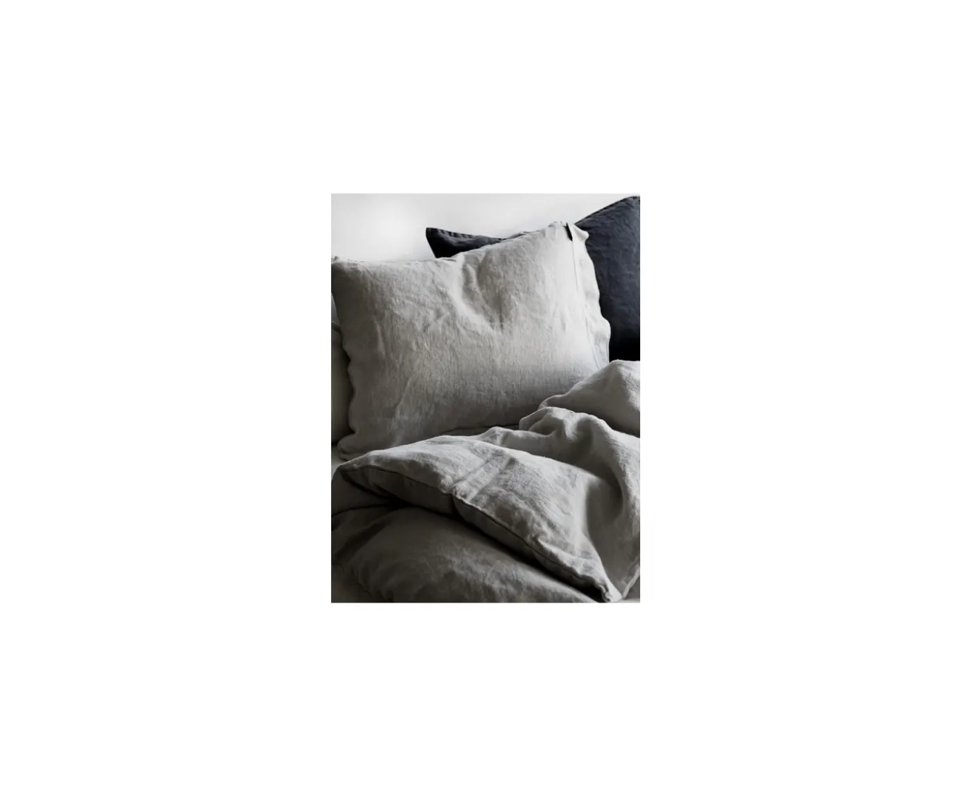Lovely Linen Örngott Linne Light Grey 50x60