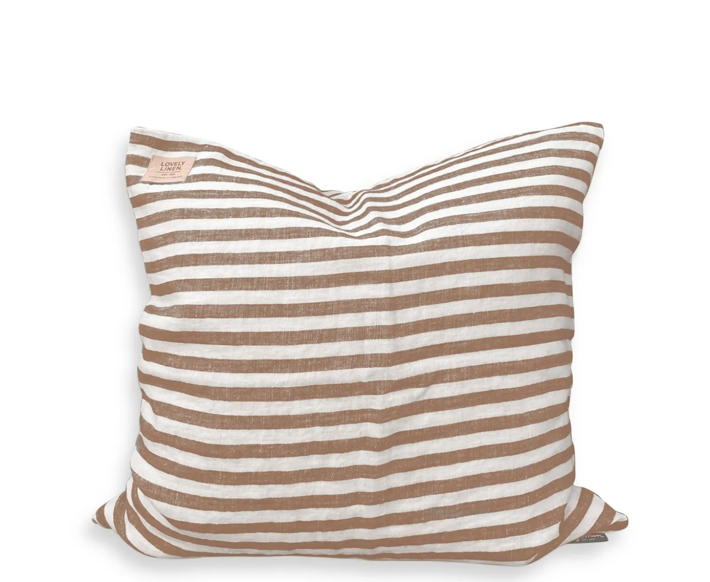 Lovely Linen Misty Kuddfodral Linne Edge Almond 50x50