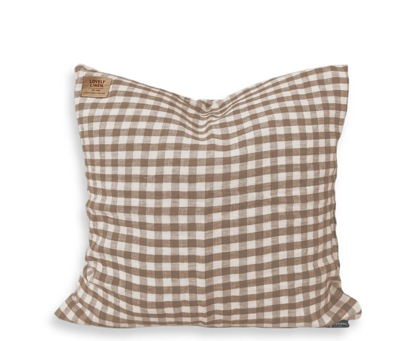 Lovely Linen Misty Kuddfodral Linne Square Almond 50x50
