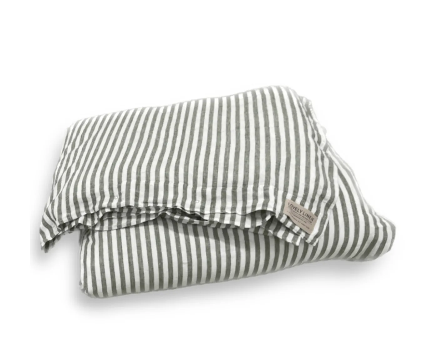 Lovely Linen Misty Påslakan Linne Edge Jeep Green Enkel