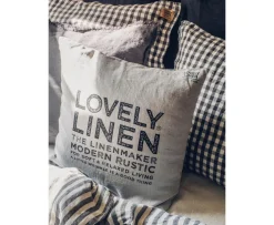Lovely Linen Misty Påslakan Linne Square Dark Grey Enkel