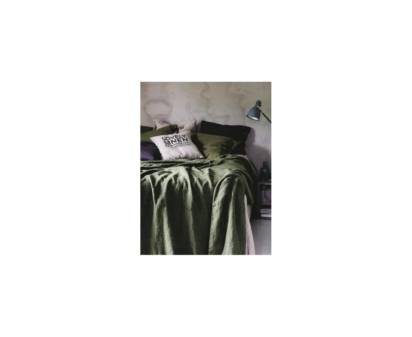 Lovely Linen Påslakan Linne Jeep Green Dubbel