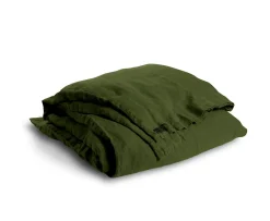 Lovely Linen Påslakan Linne Jeep Green Dubbel