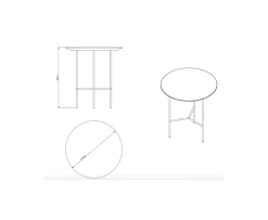 Mavis Tribeca Sidobord Oljad Ek/Vit Ø47