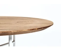 Mavis Tribeca Soffbord Oljad Ek/Vit Ø110