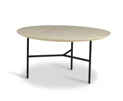 Mavis Tribeca Soffbord Såpad Ek/Svart Ø80
