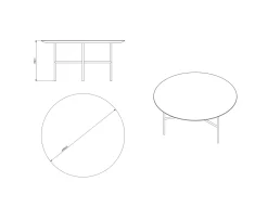 Mavis Tribeca Soffbord Såpad Ek/Svart Ø80