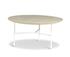 Mavis Tribeca Soffbord Såpad Ek/Vit Ø80