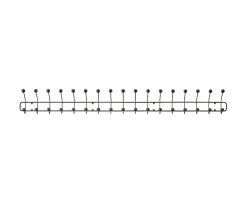 Maze Bill Horizontal Klädhängare Black 173cm