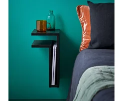 Maze F-Shelf Left Sängbord Black Oak