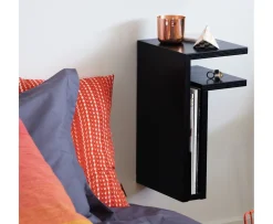 Maze F-Shelf Right Sängbord Black Oak