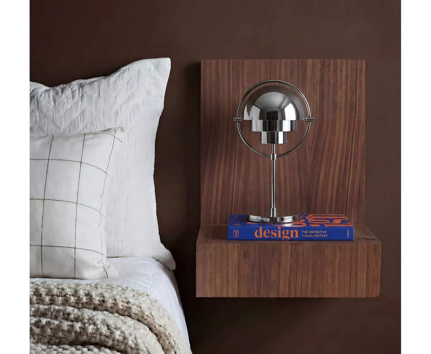 Maze L-Shelf Sängbord Walnut
