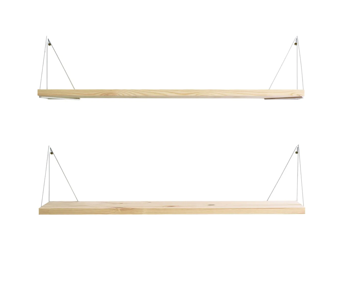 Maze Pythagoras Play Vägghylla Natural Pine/White 20x80cm 2-pack