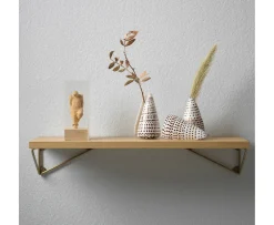 Maze Pythagoras Vägghylla Natural Oak/Brass Matt XSmall