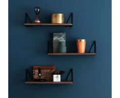 Maze Pythagoras Vägghylla Walnut/Black XSmall