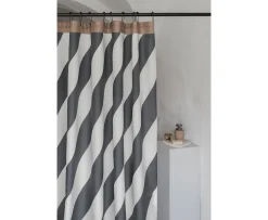 Mette Ditmer Diagonal Duschdraperi Dark Grey