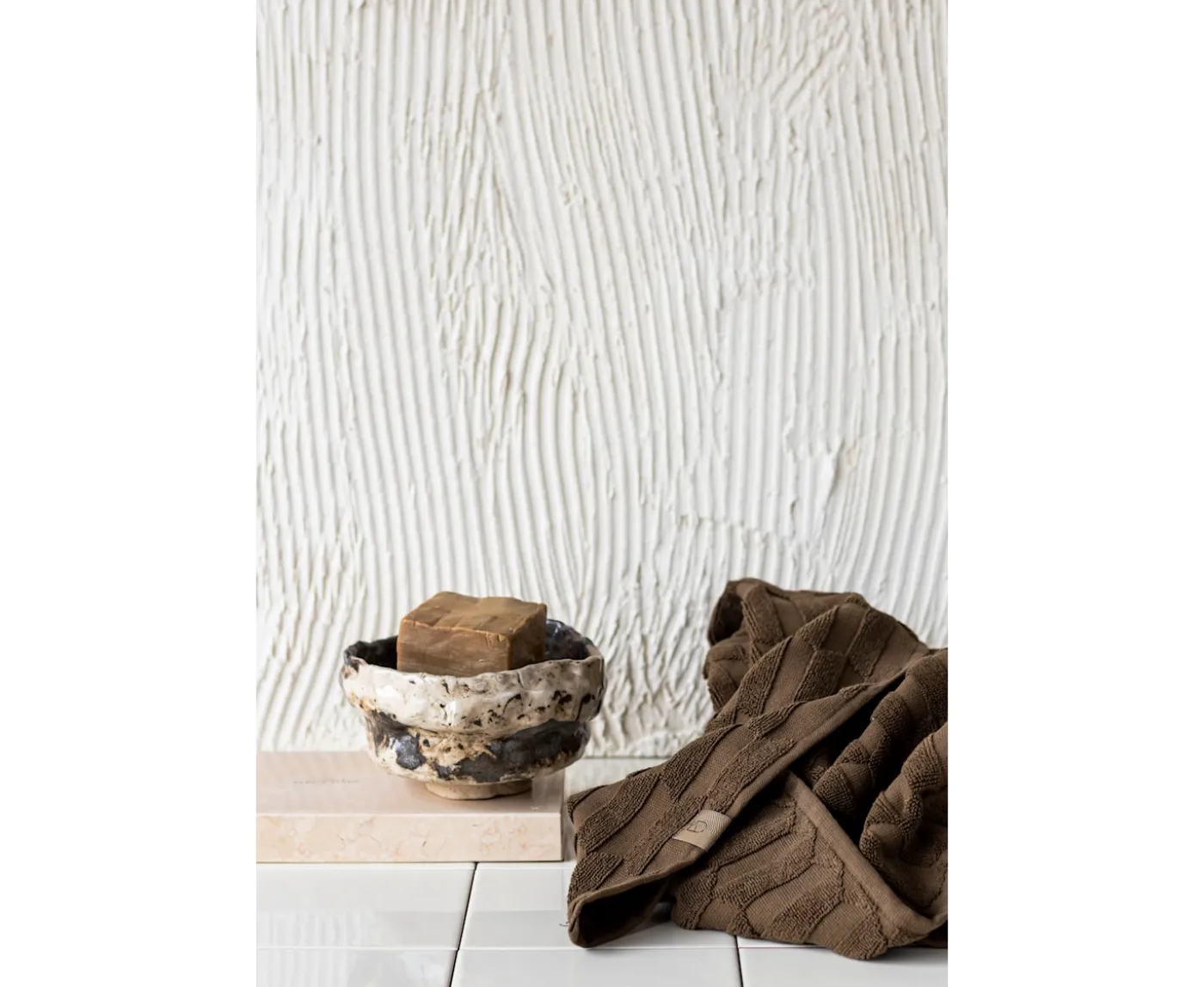 Mette Ditmer Geo Handduk Chocolate 35x55 2-pack
