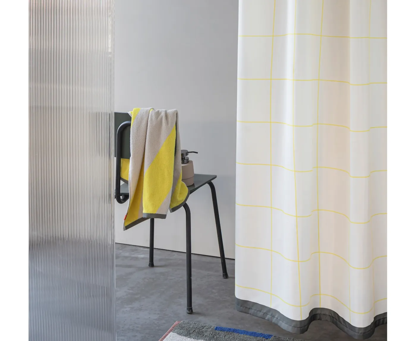 Mette Ditmer Mesh Duschdraperi Yellow 150x200