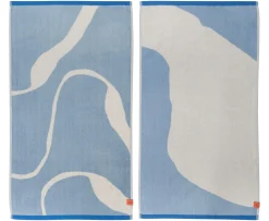 Mette Ditmer Nova Arte Handduk Light Blue/Off-white 50x90 2-pack