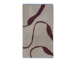 Mette Ditmer Nova Arte Handduk Wine/Sand 70x133