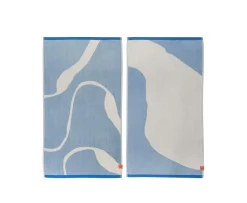 Mette Ditmer Nova Arte Handduk Light Blue/Off-White 40x55 2-pack