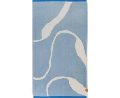 Mette Ditmer Nova Arte Handduk Light Blue/Off-White 70x133