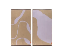 Mette Ditmer Nova Arte Handduk Sand/Lilac 40x55 2-pack