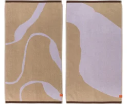 Mette Ditmer Nova Arte Handduk Sand/Lilac 50x90 2-pack