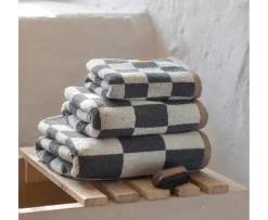 Mette Ditmer Retro Handduk Dark grey 70x133