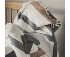 Mette Ditmer Shadow Pläd Off-white/Grey 130x175