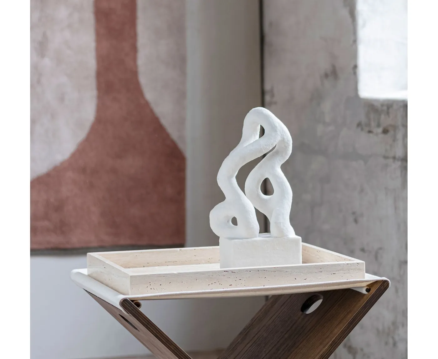 Mette Ditmer Travertine Bricka Dekoration Linen 40cm