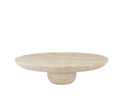 Mette Ditmer Travertine Pedestal Linen Ø32