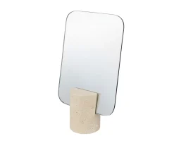 Mette Ditmer Travertine Spegel Linen 18x30