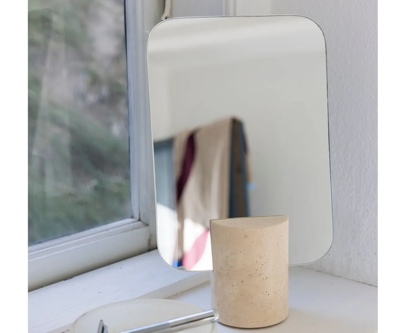 Mette Ditmer Travertine Spegel Linen 18x30