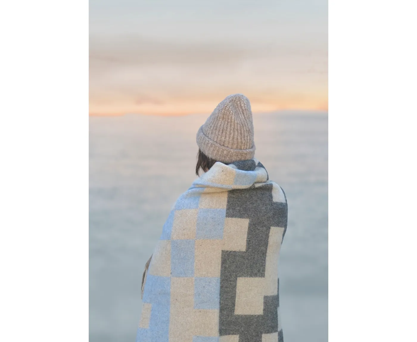 Mette Ditmer Maze Pläd Light Blue 130x190