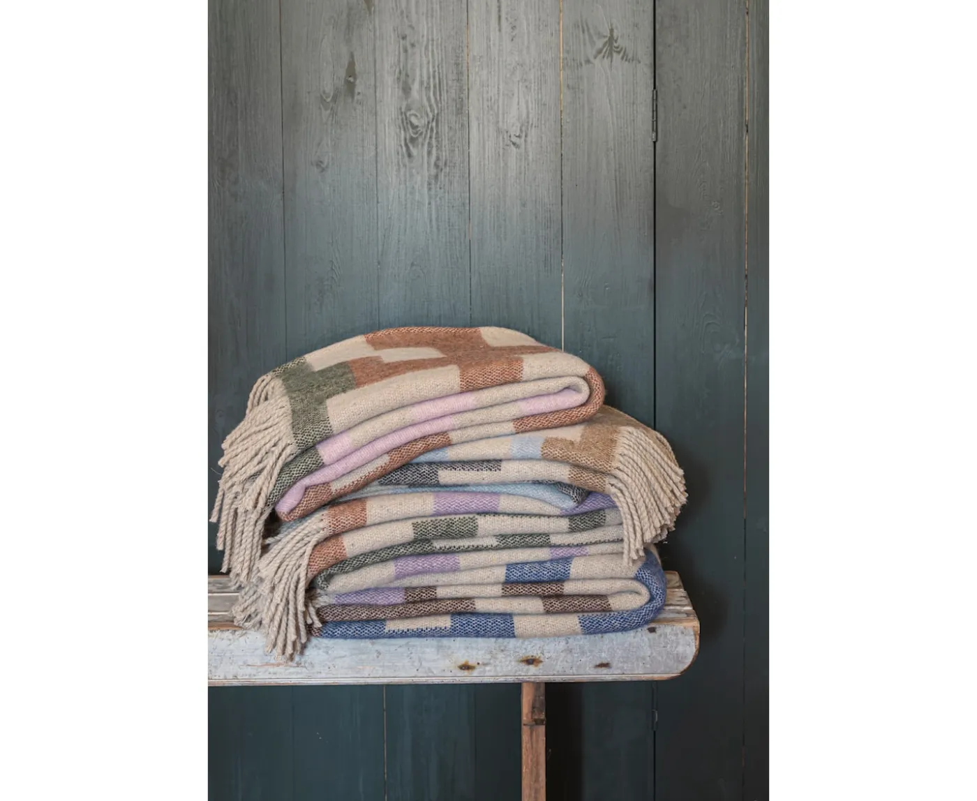 Mette Ditmer Maze Pläd Light Blue 130x190