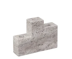 Mette Ditmer Step Trio Ljusstake Travertine Chalk